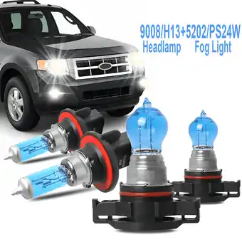 Walmart For Ford Escape 2008-2012 Halogen Headlight High/Low Beam Fog Light Bulbs 4pcs offer