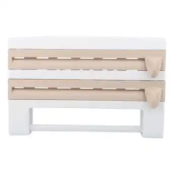 Walmart Multifunctional Kitchen Storage Rack Roll Paper Rack Preservative Film Foil Paper Cutting Tool offer