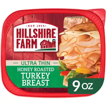 Walmart Hillshire Farm Ultra Thin Sliced Honey Roasted Turkey Breast Deli Lunch Meat, 9 oz offer