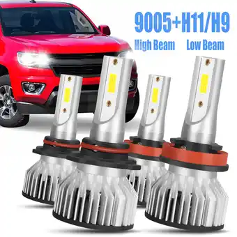 Walmart 9005 H11 LED Headlight Bulbs For Chevy Colorado 2015 2016 2017 2018 2019 2020 4pcs offer