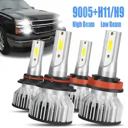 Walmart WVKVII 9005+H11 LED Headlight Bulb High Low Beam Kit For 07-18 Chevy Silverado 1500 2500 offer