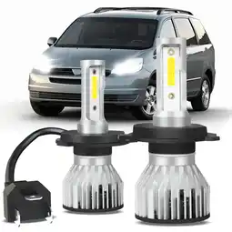 Walmart For Toyota Sienna 1998 1999 2000 2001 2002 2003 LED Headlight Bulbs 9003 H4 High and Low Beam 2pack offer