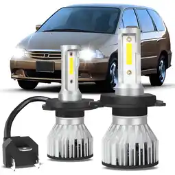 Walmart 2x LED for Honda Odyssey 1995-2004 Headlight H4 9003 6000K Bulbs High/Low Beam offer