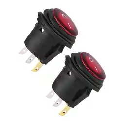 Walmart yotijar 2 Pieces Round Rocker Toggle LED Switch LED Lighted Rocker Switch for RV Car offer