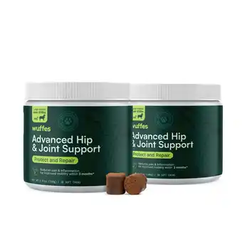 Walmart Wuffes Large Dog Hip & Joint Supplement - Glucosamine & Chondroitin Chews, 2-pack bundle, 60 Ct offer