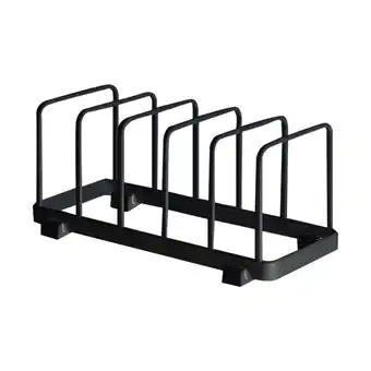 Walmart yotijay Dish Storage Rack Bowl Organizer 5 Saving Serving Tray Storage Holder Black offer