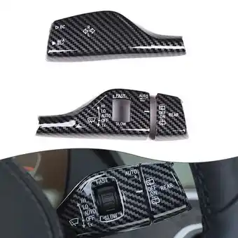 Walmart Carbon Fiber Turn Signal Wiper Lever Cover Trim 3X for Bmw X1 X2 X3 X4 for X5 X6 X7 offer