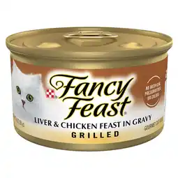 Walmart Purina Fancy Feast Grilled Wet Cat Food Liver Chicken in Gravy, 3 oz Can (Pack of 6) offer