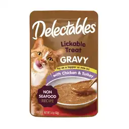 Walmart Hartz Delectables Non-Seafood Gravy Lickable Wet Cat Treats, Chicken & Turkey, 1.4 oz, Single offer