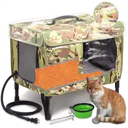 Walmart Kfonla Insulated Heated Cat House, Outdoor Cat House with Heating Pad, Weatherproof, M Size offer