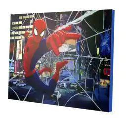 Walmart Marvel Spiderman Light Up Canvas Wall Art with BONUS LED Lights offer