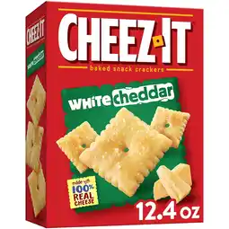 Walmart Cheez-It White Cheddar Cheese Crackers, Baked Snack Crackers, 12.4 oz offer