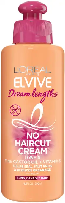 Walmart L'Oreal Paris Elvive Dream Lengths No Haircut Cream Leave in Conditioner, 6.8 fl oz offer