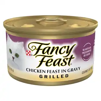 Walmart Purina Fancy Feast Wet Cat Food for Adult Cats Grilled Chicken, 3 oz Cans (Pack of 6) offer