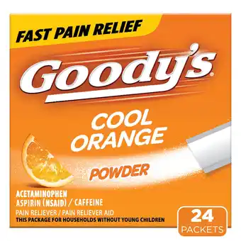 Walmart Goody's Extra Strength Headache Powder, Cool Orange Flavor, 24 Powder Sticks offer