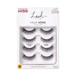 Walmart KISS Lash Couture Faux Mink False Eyelashes, Little Black Dress, 4 Pairs offer