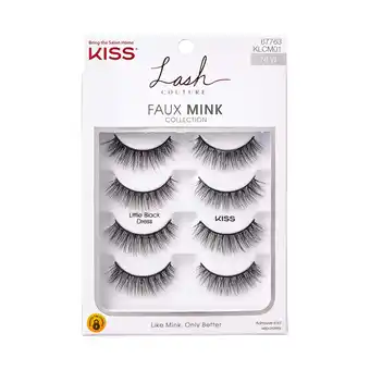 Walmart KISS Lash Couture Faux Mink False Eyelashes, Little Black Dress, 4 Pairs offer