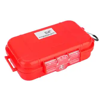 Walmart Outdoor Survival Shockproof Waterproof Storage Case Airtight Carry Box Container(Red) offer