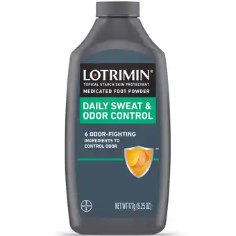 Walmart Lotrimin Daily Sweat and Odor Control Medicated Foot Powder, 6.25 oz offer