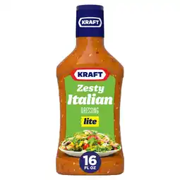 Walmart Kraft Zesty Italian Lite Dressing, 16 fl oz Bottle offer