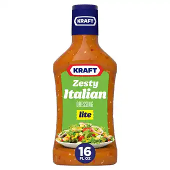 Walmart Kraft Zesty Italian Lite Dressing, 16 fl oz Bottle offer