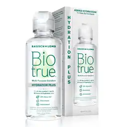 Walmart Biotrue Hydration Plus Multi-Purpose Contact Lens Solution for Soft Contact Lenses, 4 FL OZ offer