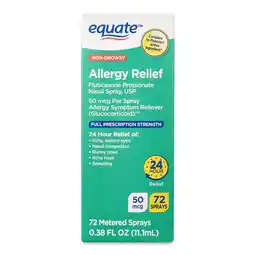 Walmart Equate Non-Drowsy Fluticasone Propionate Allergy Relief Nasal Spray, 50 Mcg, 72 Sprays offer