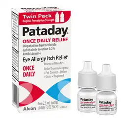 Walmart Pataday Once Daily Eye Allergy Itch Relief Eye Drops 2.5 ml Twin Pack offer