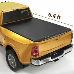 Walmart RVNI 6.4ft / 6.5ft Bed Soft Roll Up Tonneau Cover for 2002-2023 Dodge Ram 1500 2500 3500 offer