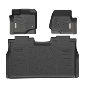 Walmart RVNI Floor Mats for 2015-2023 2024 Ford F-150 SuperCrew Cab, 1st & 2nd Row All Weather Protection offer