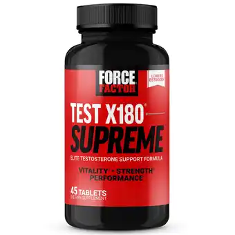 Walmart Force Factor Test X180 Supreme Testosterone Booster Supplement for Men, 45 Tablets offer