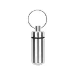 Walmart Mini Aluminum Pill Box Case Drug Bottle Holder Container Keychain Waterproof offer