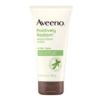 Walmart Aveeno Positively Radiant Brightening & Exfoliating Face Scrub, Face Wash, 5 oz offer