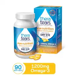 Walmart TheraTears Eye Nutrition 1200mg Advanced Flaxseed Omega-3 Supplement 90CT offer