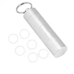 Walmart Waterproof Aluminum Alloy Pill Bottle Medicine Container Holder for Outdoor Survival(Silver) offer