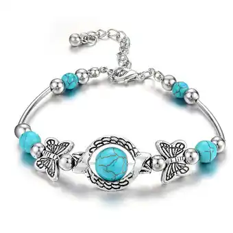 Walmart Wentin Reduced Bracelets Jewelry Carved Women's Pendant Natural Turquoise Bracelet Bracelets offer