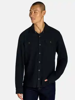 Walmart Burnside Men's Jacquard Fleece Button Front Shirt with Long Sleeves, Sizes S-2XL offer