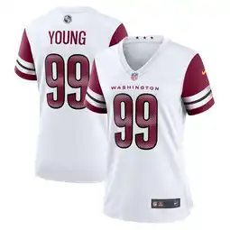 Walmart Women's Nike Chase Young White Washington Commanders Player Jersey offer