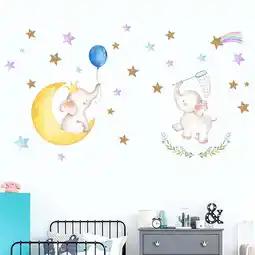 Walmart KIHOUT Promotion Stars And Elephants And Your PVC Sticker Wall Stickers Living Room Decoration offer