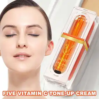 Walmart YUEYAN Five Vitamin C Tone Up Cream Nongreasy Face Moisturizer Tone Up Cream 30ml offer