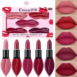 Walmart DLHP 10szckh5zz-01cmaadu 5-Branch Clothing, Light Lip Red, Durable Waterproof, Glossy Lip Color offer