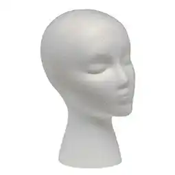 Walmart Joykith Female Styrofoam Mannequin Head Model Wig/Hat Display Stand Art Work Painting Novelty Foam offer