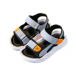 Walmart Luxoti Toddler Boys' Shoes Comfort Non-Slip Adjustable Back Strap Toe Sandals, Gray, Size 4-5 Years offer