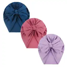 Walmart Hunpta Hats For Kids Toddler Kids Baby Girls Solid Bow Knotted Hat Beanie Headwear Accessories 3PCS offer