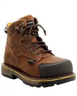 Walmart Hawx Men's 6 Crew Chief Internal Met Guard Work Boot Composite Toe Brown 9.5 EE US offer