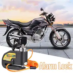 Walmart Alarm Disc Brake Lock Motorcycle Alarm Lock Theft Security Wheel Disc Lock Black offer