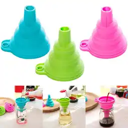 Walmart DISEN 2Pcs Silicone Folding Funnel Collapsible Kitchen Liquid Oil Dispensing Tool offer