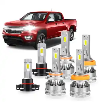 Walmart FZPJJNB For Chevy Colorado 2015-2017 LED Headlights Bulbs High Low Beam Fog Light White V15QC offer