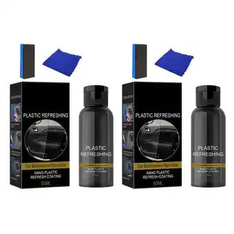 Walmart 2PCS 50ML Car Refinishing Agent Clean Interior Proofing & Shine Fix Maintain Instrument Panel offer