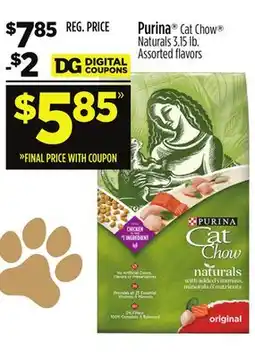 Dollar General Purina Cat Chow Naturals offer